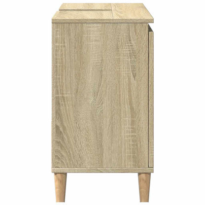 vidaXL Bathroom Cabinet Sonoma Oak 65x33x60 cm Engineered Wood 5