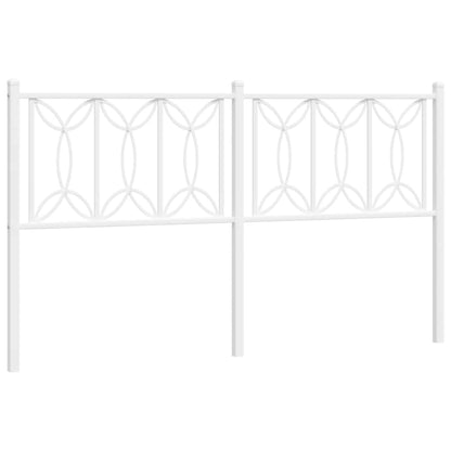 vidaXL Metal Replace Headboard White 160 cm 2