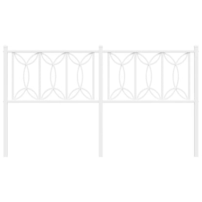 vidaXL Metal Replace Headboard White 160 cm 4