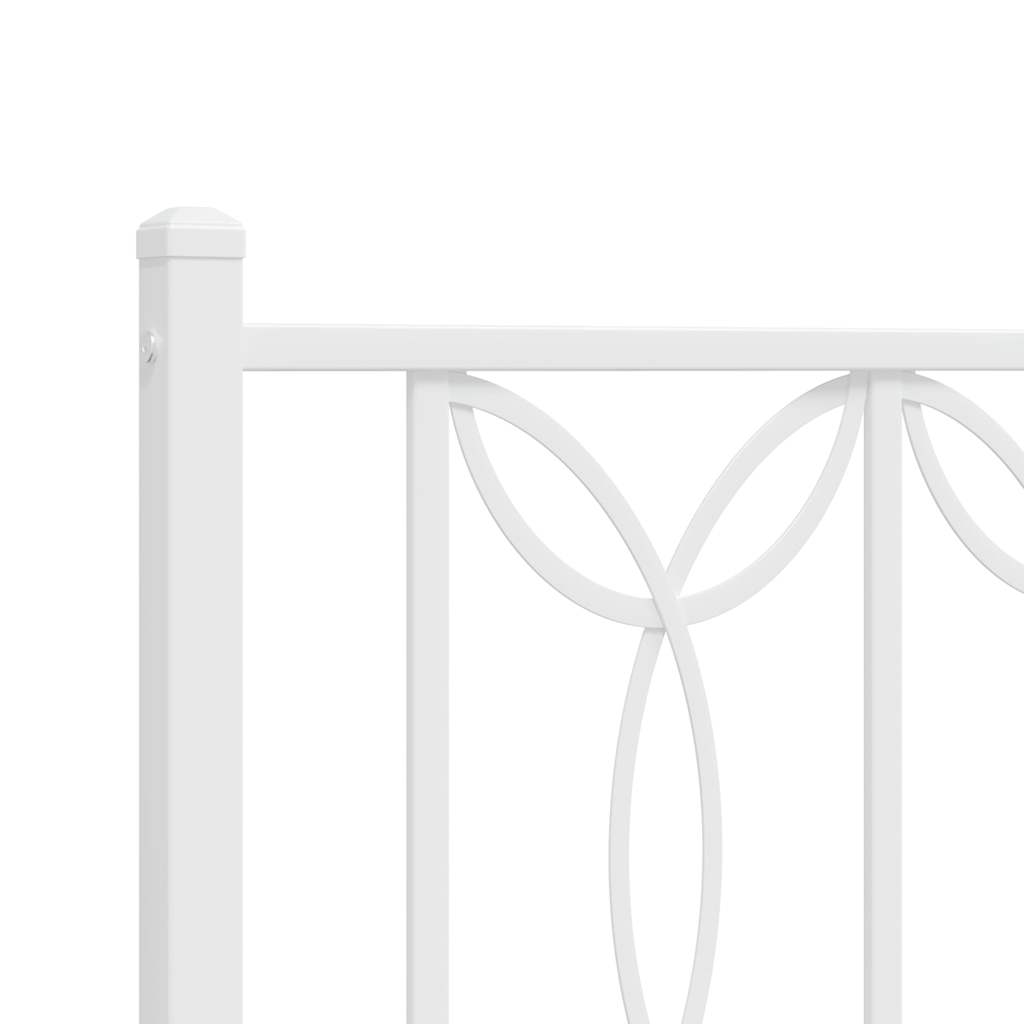 vidaXL Metal Replace Headboard White 160 cm 5
