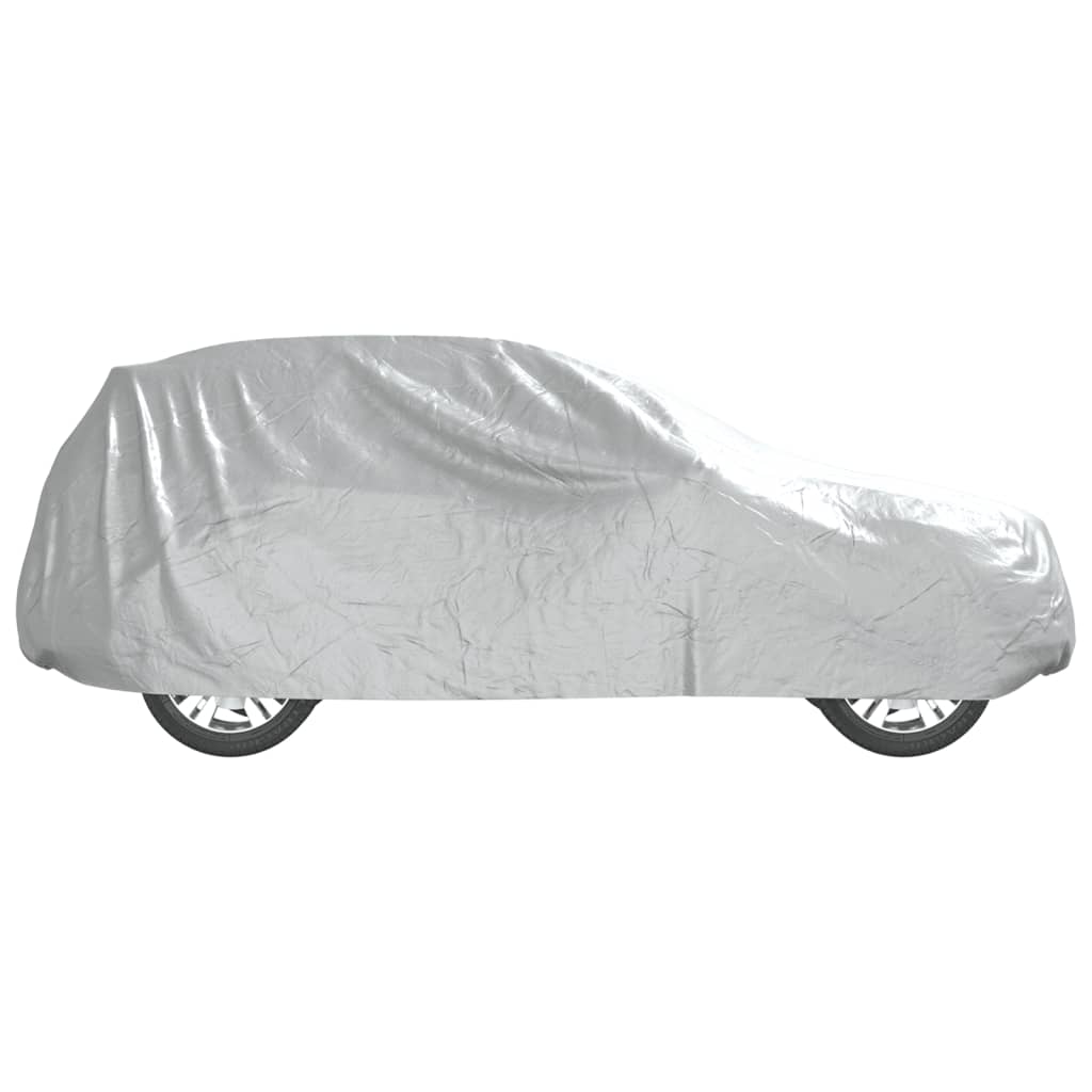 vidaXL Car Cover for SUV with Buckle Straps Full Silver L PEVA 6