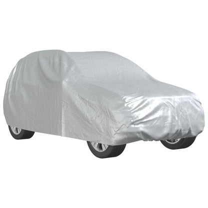 vidaXL Car Cover for SUV with Buckle Straps Full Silver XL PEVA 2