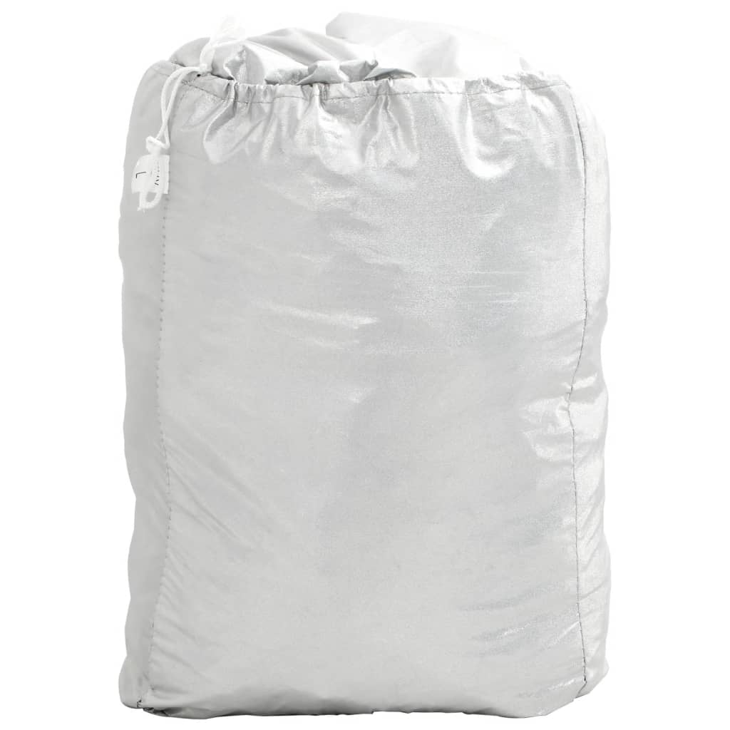vidaXL Car Cover for SUV with Buckle Straps Full Silver XL PEVA 3