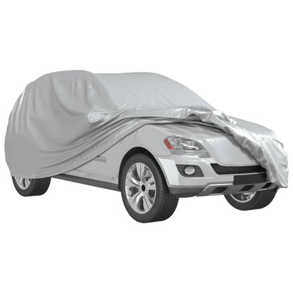 vidaXL Car Cover for SUV with Buckle Straps Full Silver XL PEVA 4
