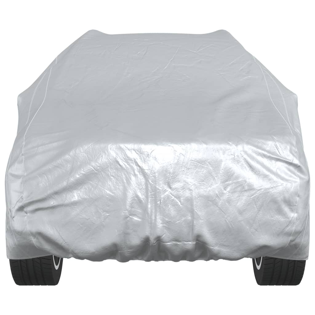 vidaXL Car Cover for SUV with Buckle Straps Full Silver XL PEVA 5