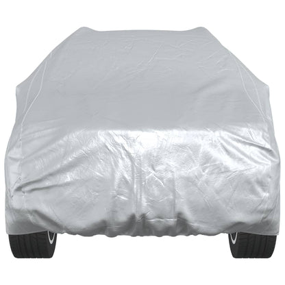vidaXL Car Cover for SUV with Buckle Straps Full Silver XL PEVA 5