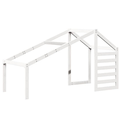 Kids' Bed Roof Solid Wood Pine White 188 cm 97 cm