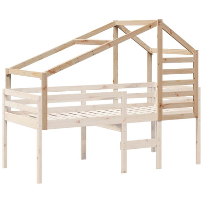 vidaXL Kids' Bed Roof 188x82x113 cm Solid Wood Pine 3