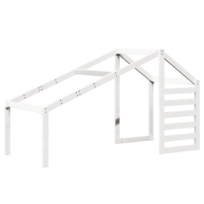 Kids' Bed Roof Solid Wood Pine White 188 cm 82 cm