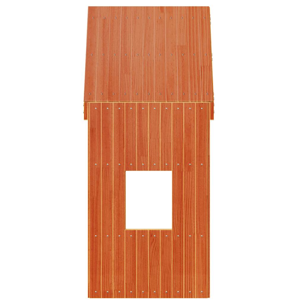 vidaXL Kids' Bed Roof Wax Brown 60x99x139.5 cm Solid Wood Pine 4