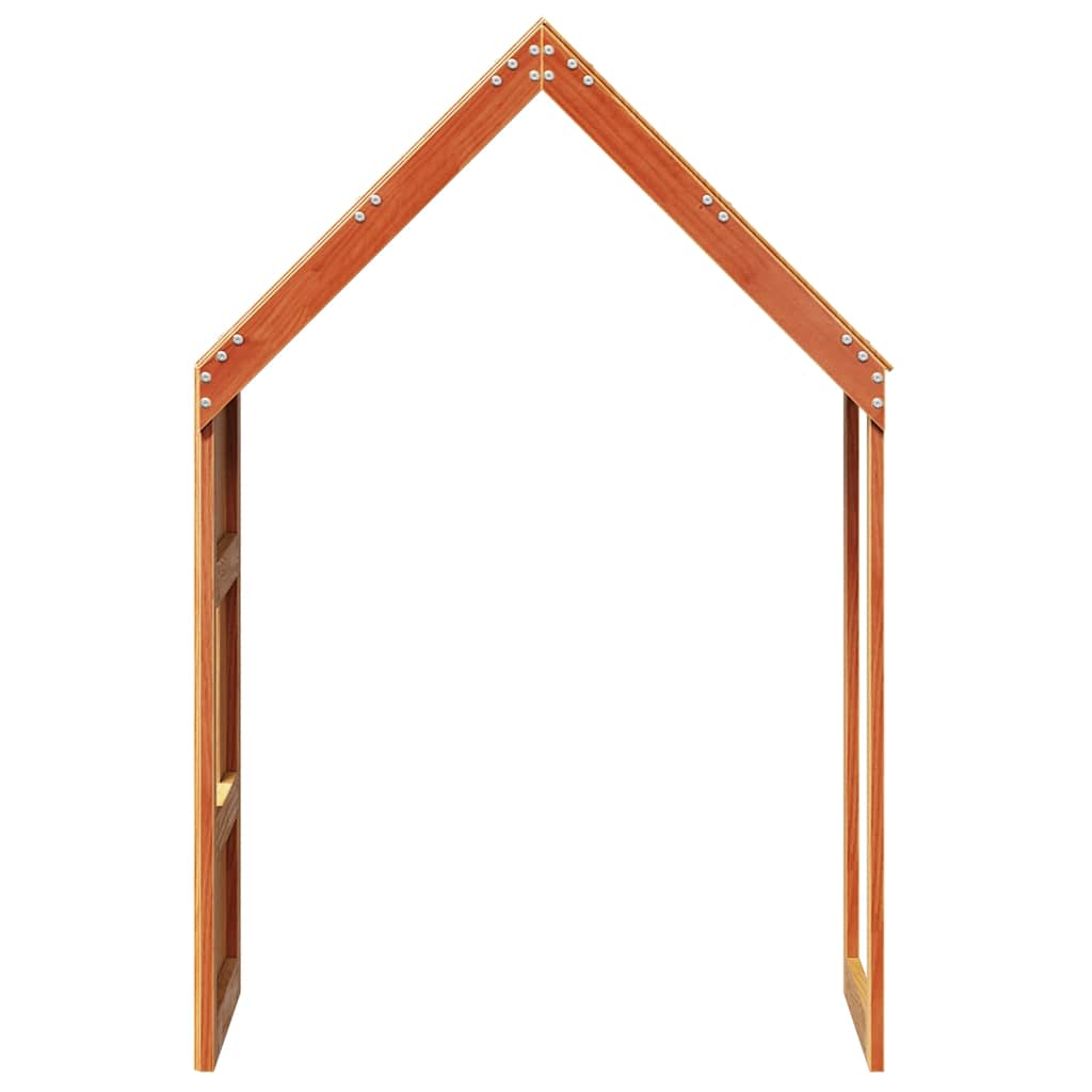 vidaXL Kids' Bed Roof Wax Brown 60x99x139.5 cm Solid Wood Pine 5