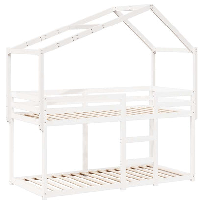 vidaXL Kids' Bed Roof White 213x95.5x144.5 cm Solid Wood Pine 3