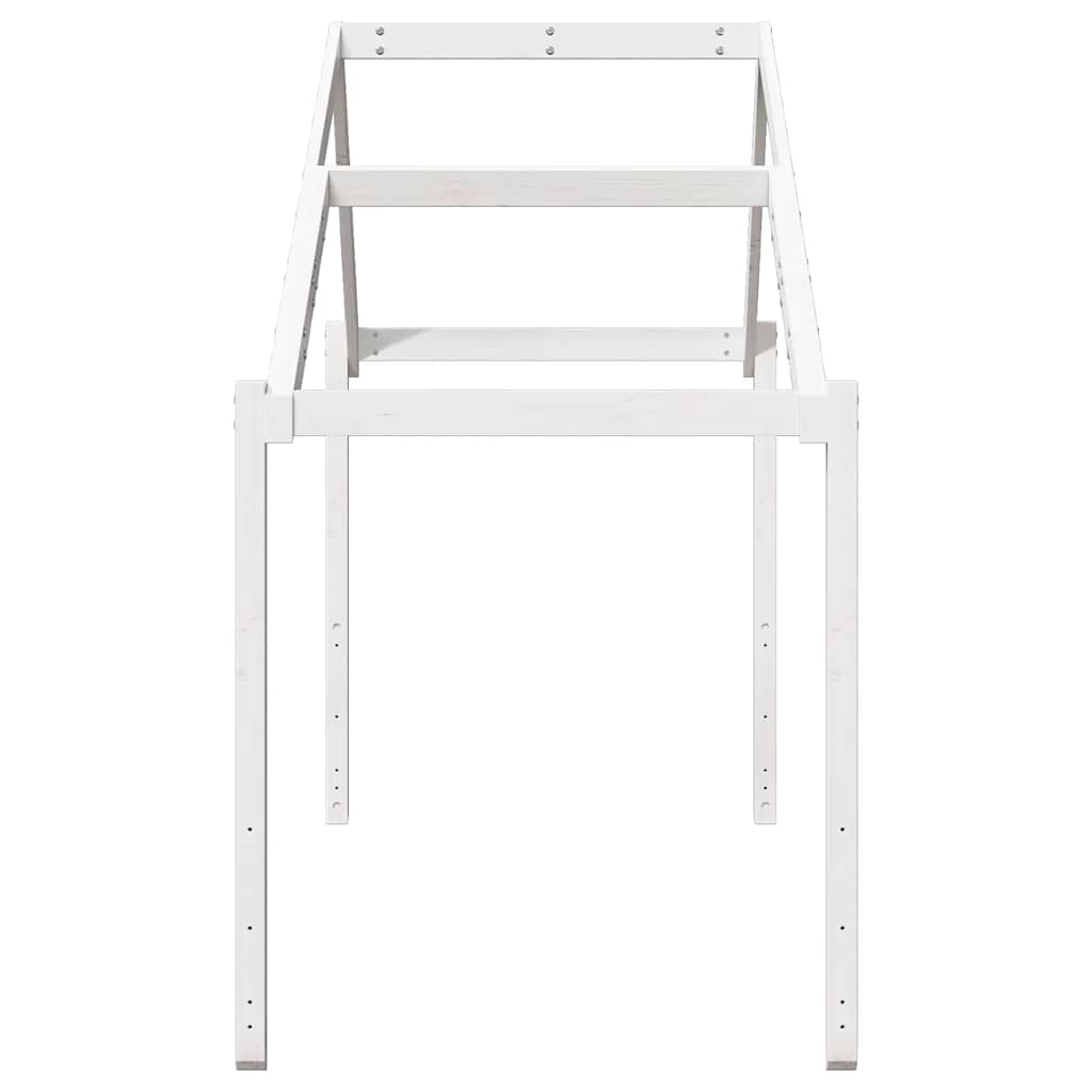 vidaXL Kids' Bed Roof White 213x95.5x144.5 cm Solid Wood Pine 5
