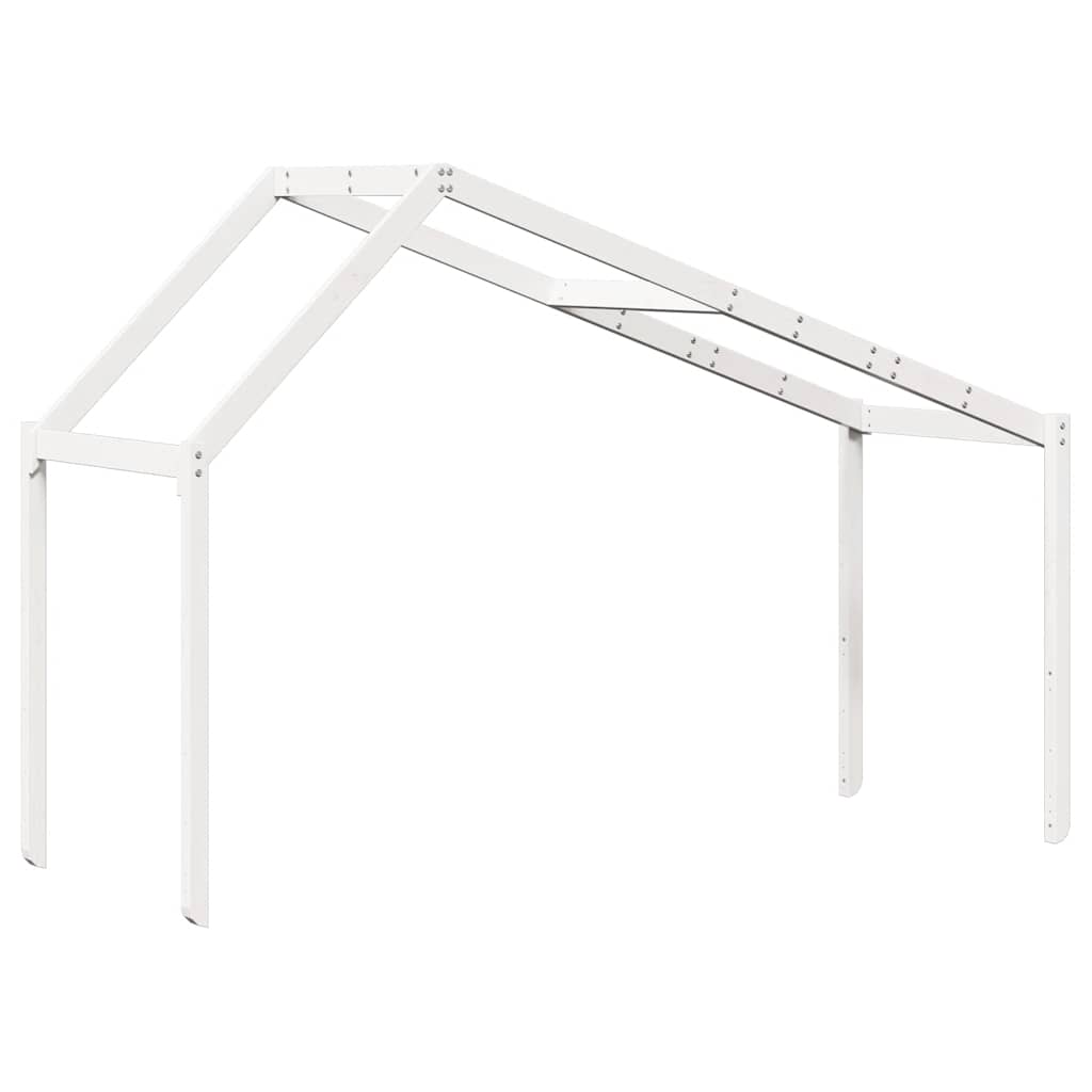 vidaXL Kids' Bed Roof White 213x95.5x144.5 cm Solid Wood Pine 6