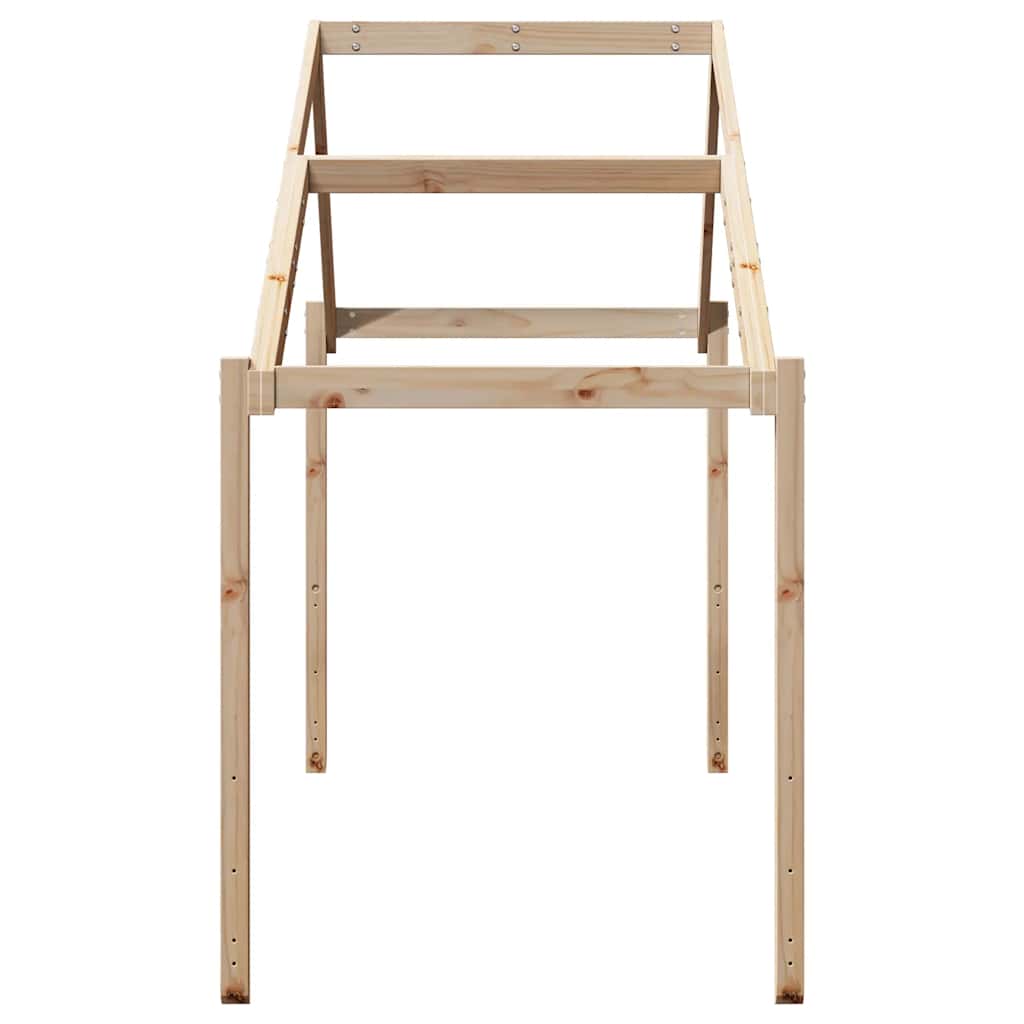 vidaXL Kids' Bed Roof 213x85.5x144.5 cm Solid Wood Pine 5