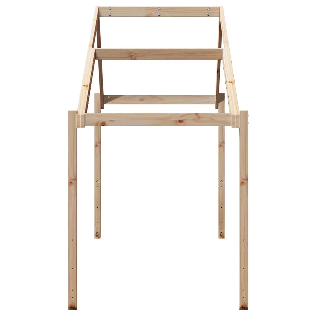 vidaXL Kids' Bed Roof 203x80.5x142 cm Solid Wood Pine 5