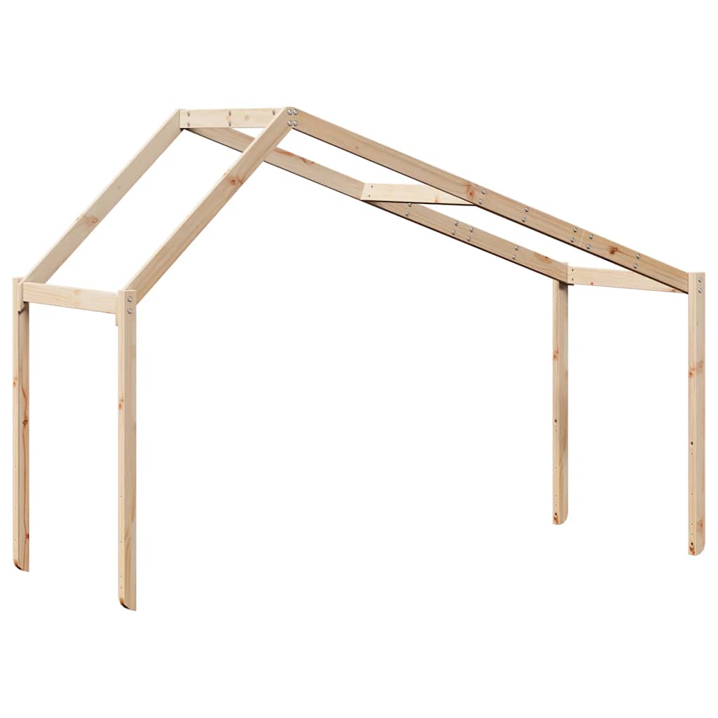 vidaXL Kids' Bed Roof 203x80.5x142 cm Solid Wood Pine 6