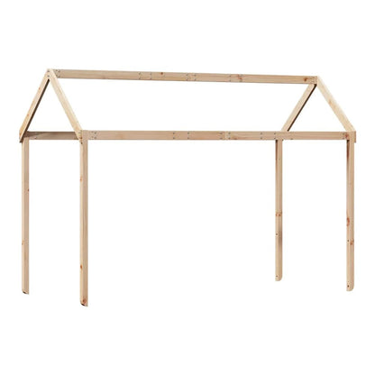 Kids' Bed Roof 207x95.5x159 cm Solid Wood Pine Natural 151.5 cm 80.5 cm