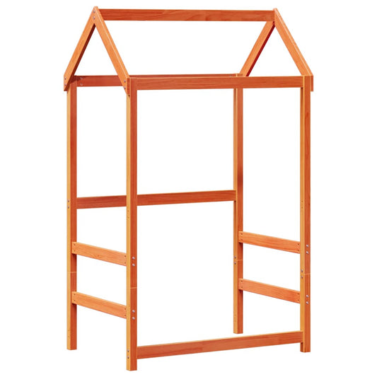 vidaXL Kids'Bed Roof Wax Brown 98x70x176,5 cm Solid Wood Pine 2