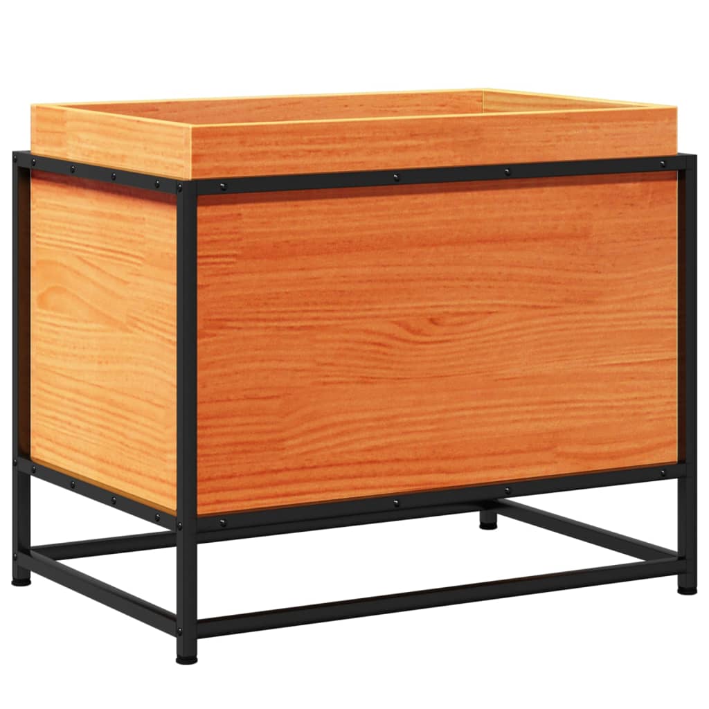 vidaXL Garden Planter Wax Brown 60x40x50 cm Solid Wood Pine 2