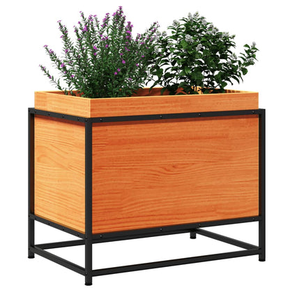vidaXL Garden Planter Wax Brown 60x40x50 cm Solid Wood Pine 4