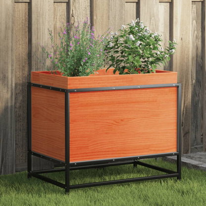 vidaXL Garden Planter Wax Brown 60x40x50 cm Solid Wood Pine 1