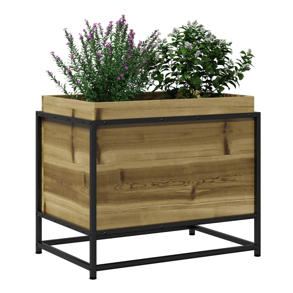 vidaXL Garden Planter 60x40x50 cm Impregnated Wood Pine 4