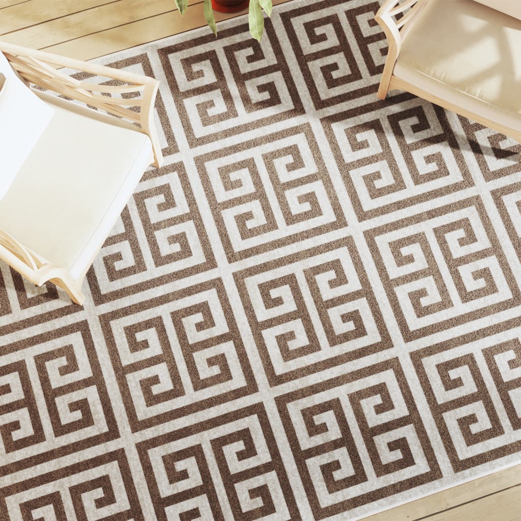 vidaXL Indoor & Outdoor Rug Short Pile Multicolour 190x300 cm 4