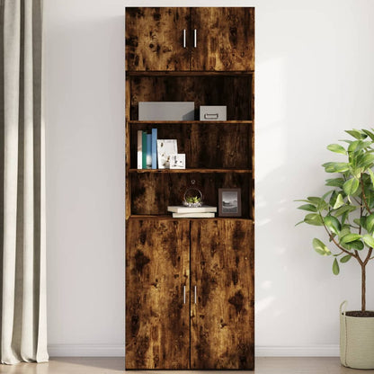 vidaXL Wall Cabinet Smoked Oak 80x42.5x40 cm Engineered Wood 3