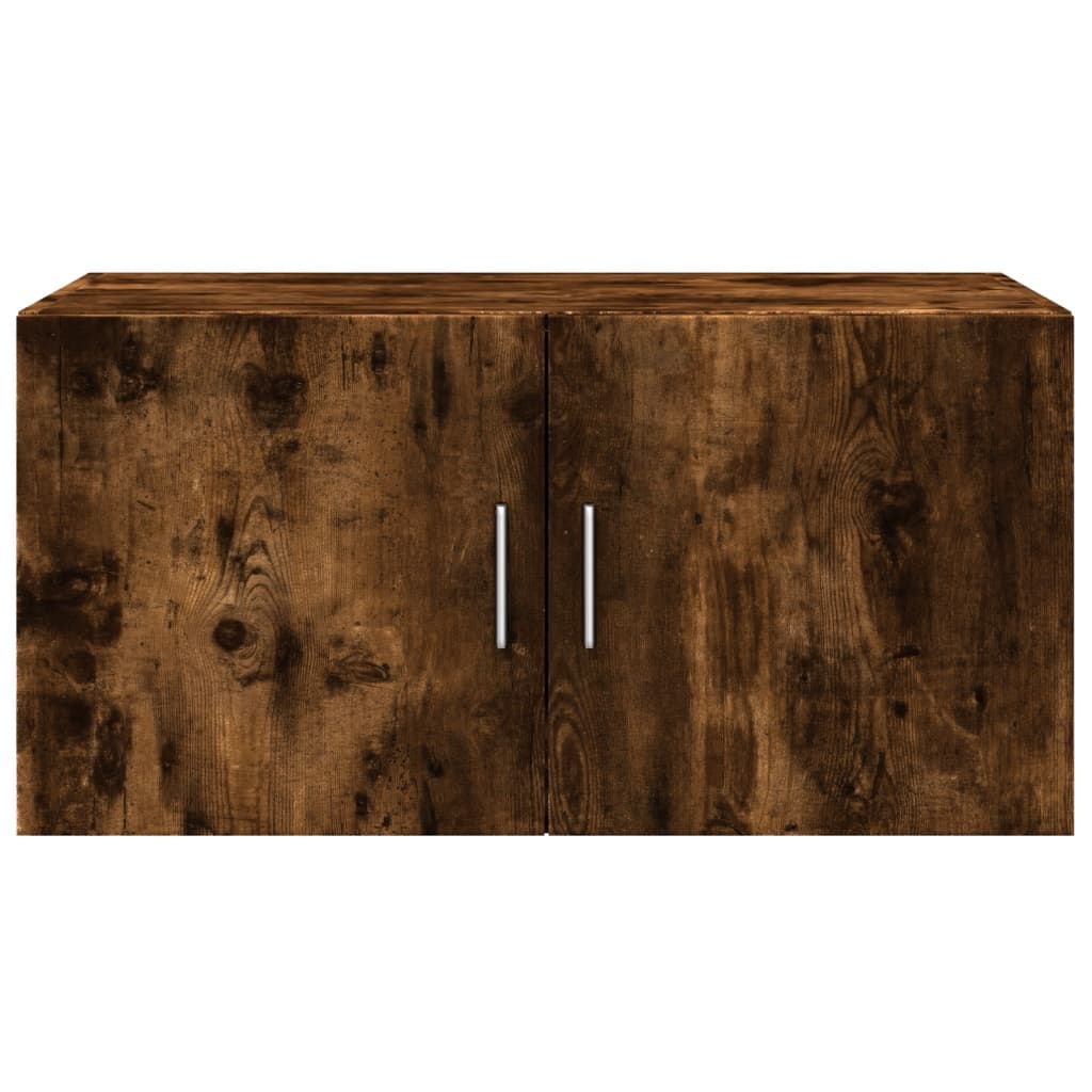 vidaXL Wall Cabinet Smoked Oak 80x42.5x40 cm Engineered Wood 4
