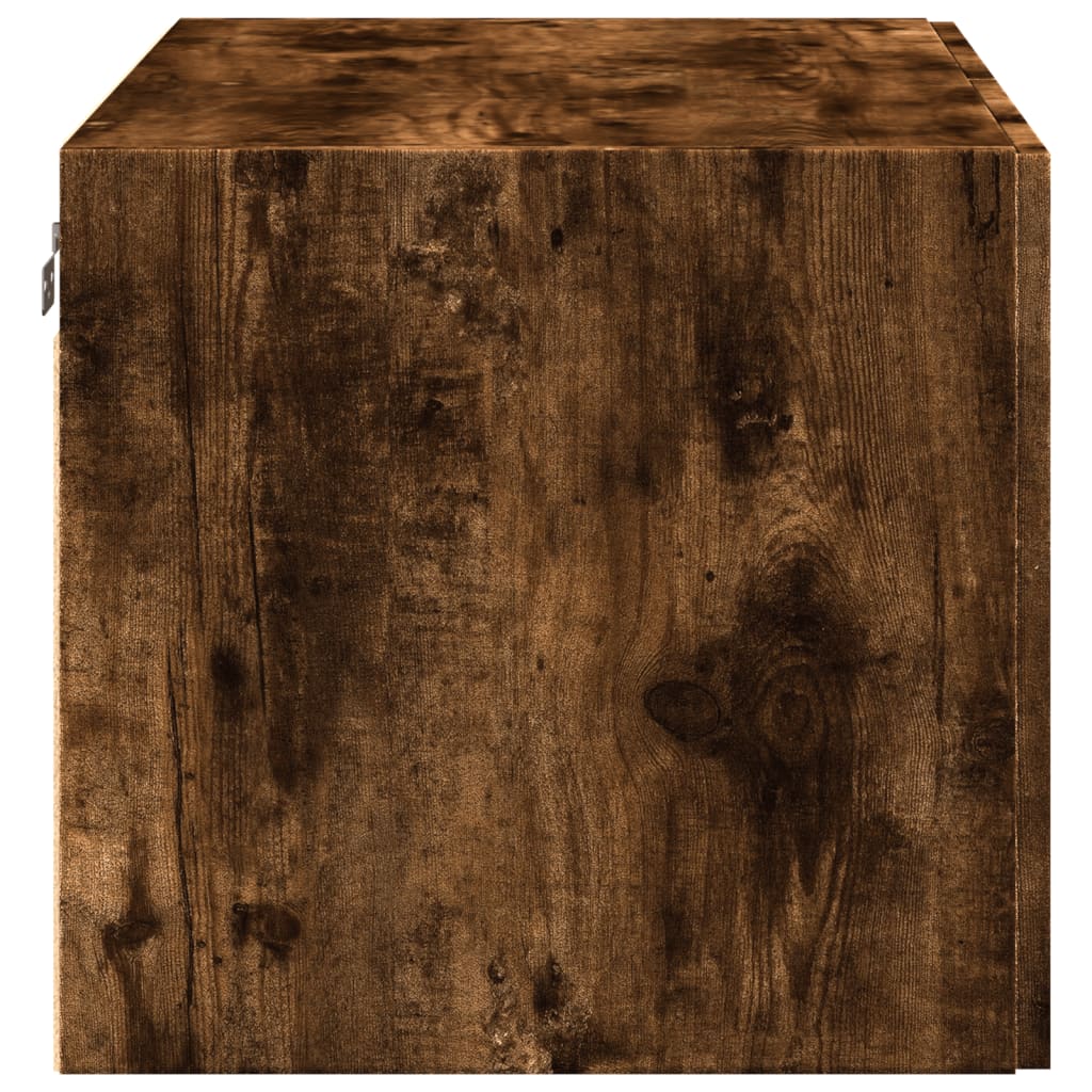 vidaXL Wall Cabinet Smoked Oak 80x42.5x40 cm Engineered Wood 5