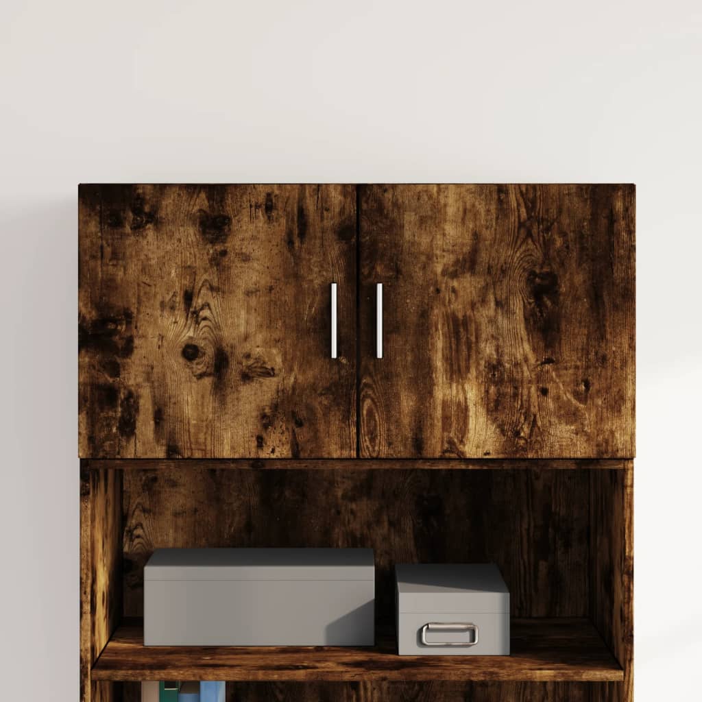 vidaXL Wall Cabinet Smoked Oak 80x42.5x40 cm Engineered Wood 1