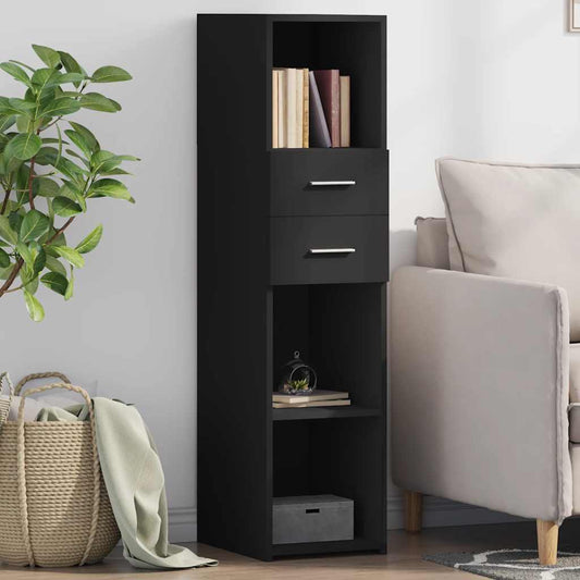 vidaXL Highboard | Black | Engineered wood | Tall | Highboard | Rectangular 1