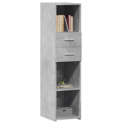 vidaXL Highboard Concrete Grey 30x42.5x124 cm Engineered Wood 3