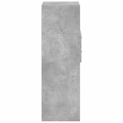 vidaXL Highboard Concrete Grey 30x42.5x124 cm Engineered Wood 5