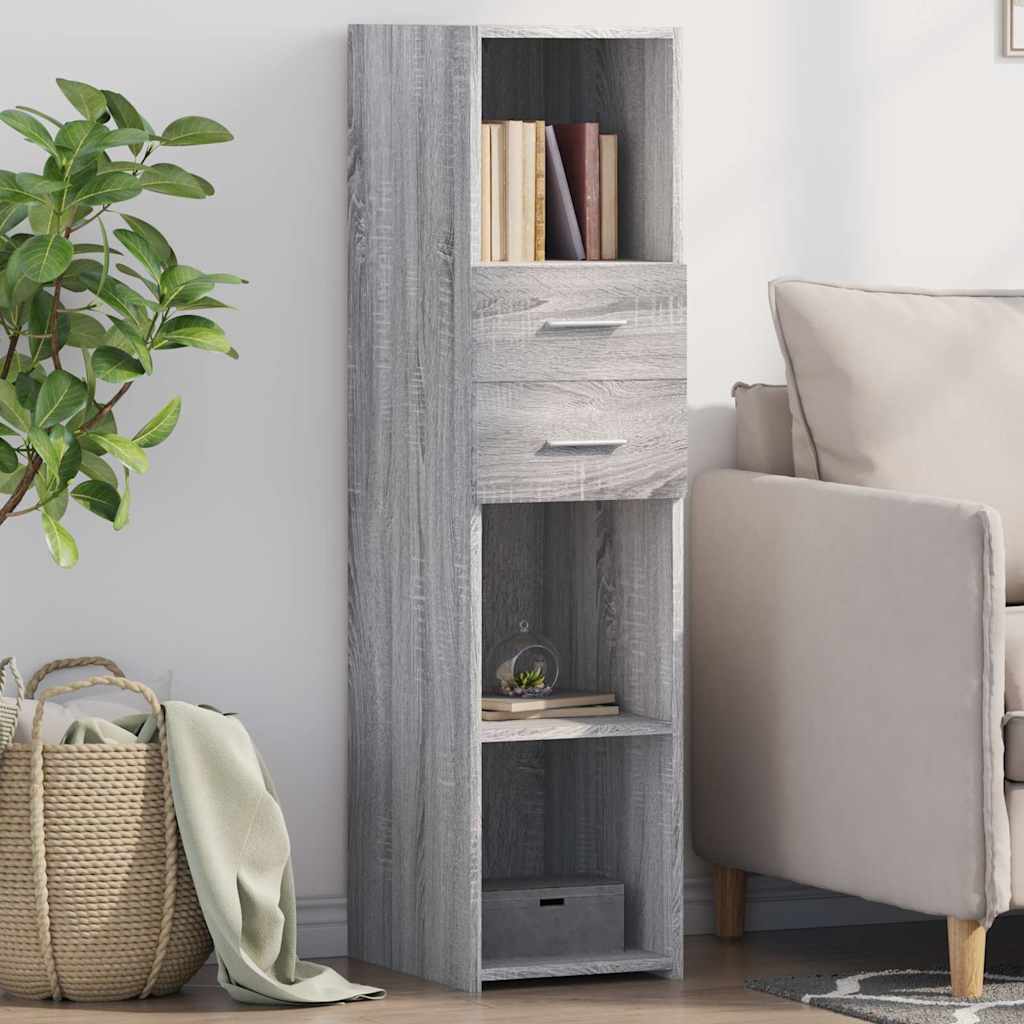 vidaXL Highboard Grey Sonoma 30x42.5x124 cm Engineered Wood 1