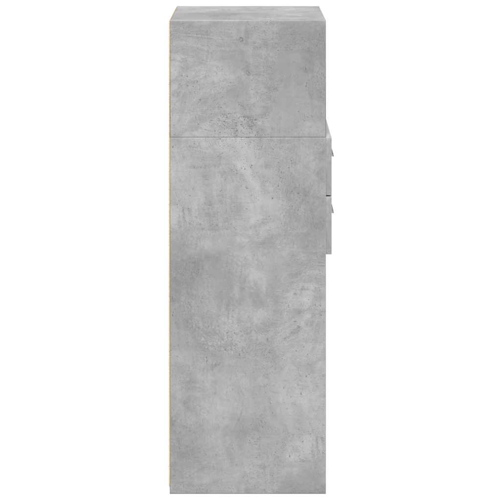 vidaXL Highboard Concrete Grey 40x42.5x124 cm Engineered Wood 5