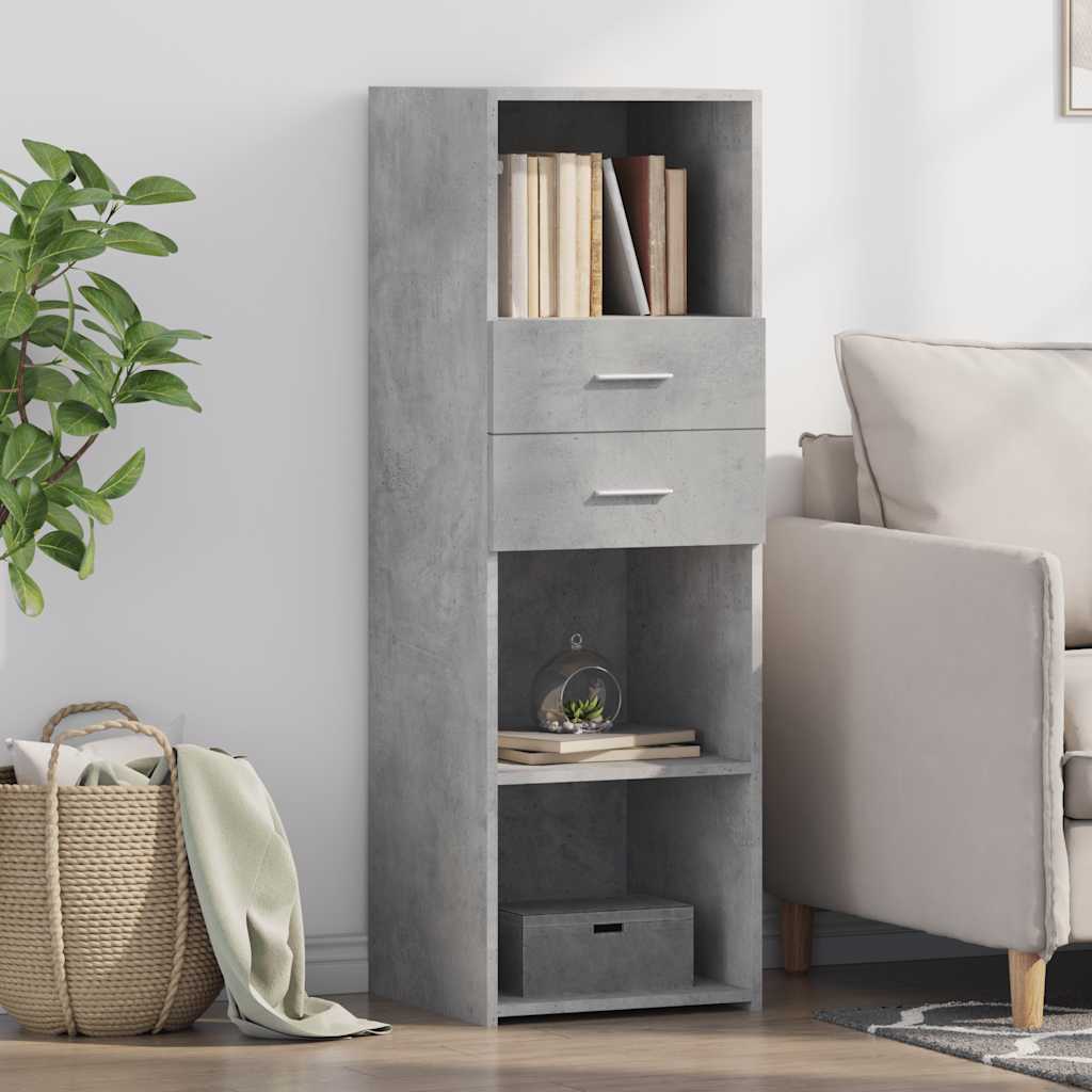 vidaXL Highboard Concrete Grey 40x42.5x124 cm Engineered Wood 1