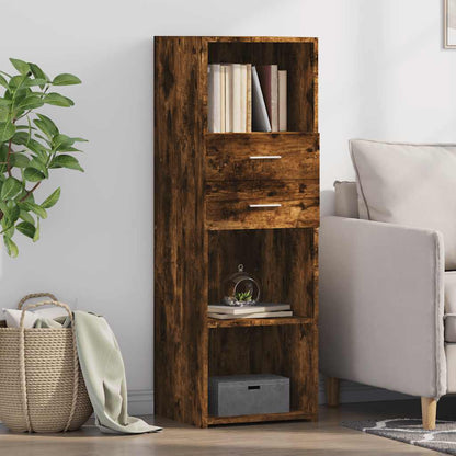 vidaXL Highboard Smoked Oak 40x42.5x124 cm Engineered Wood 1