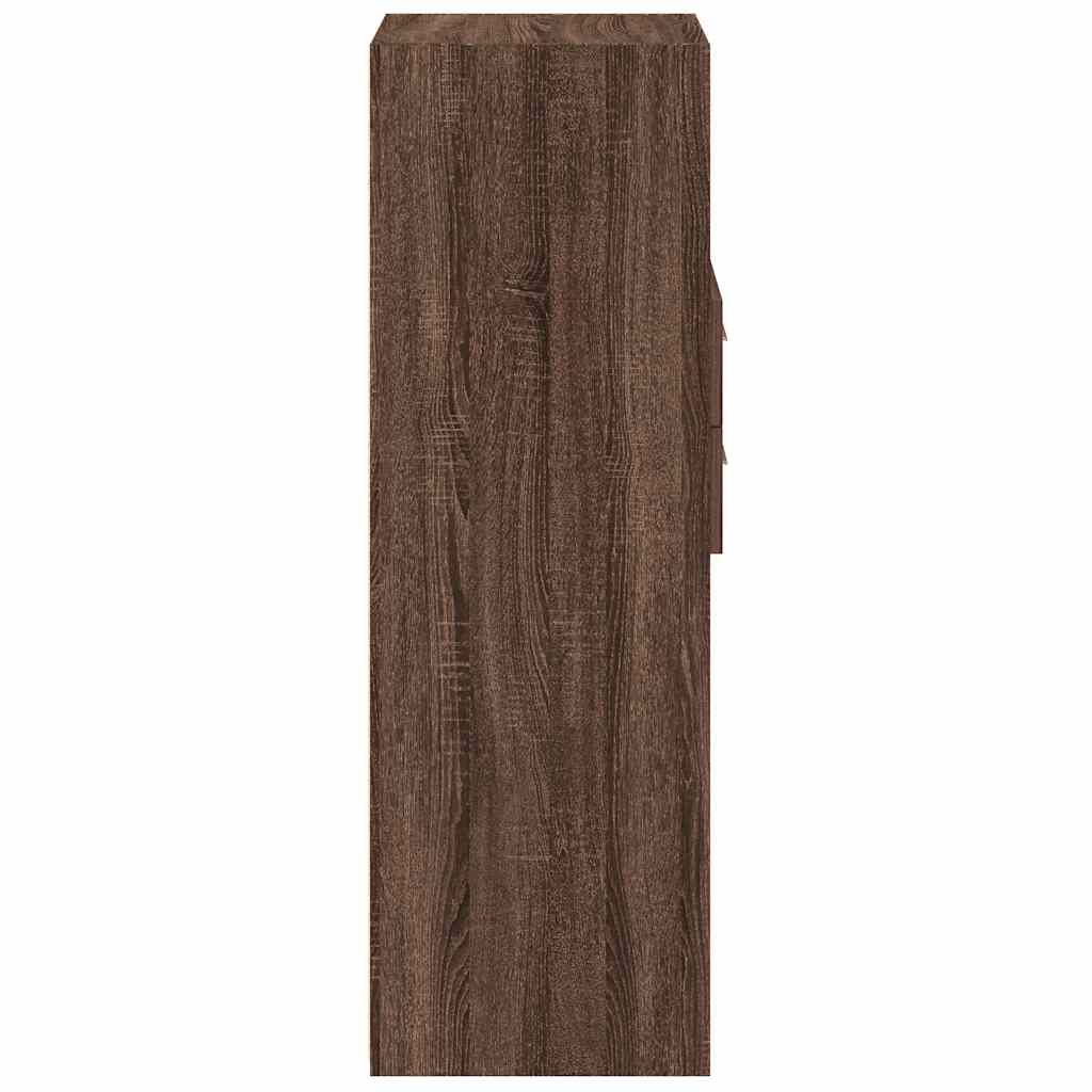 vidaXL Highboard Brown Oak 40x42.5x124 cm Engineered Wood 5