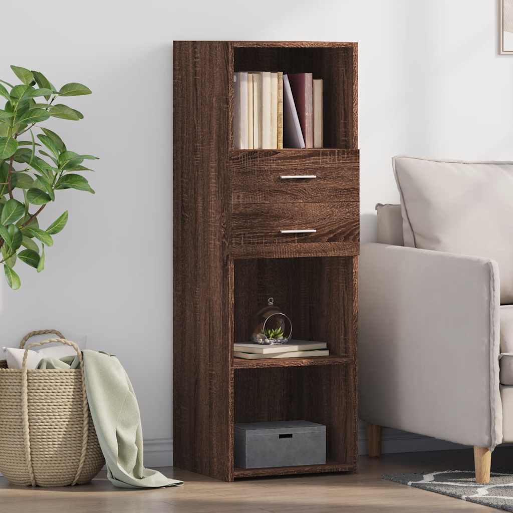 vidaXL Highboard Brown Oak 40x42.5x124 cm Engineered Wood 1