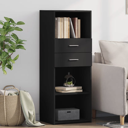 vidaXL Highboard Black 45x42.5x124 cm Engineered Wood 1