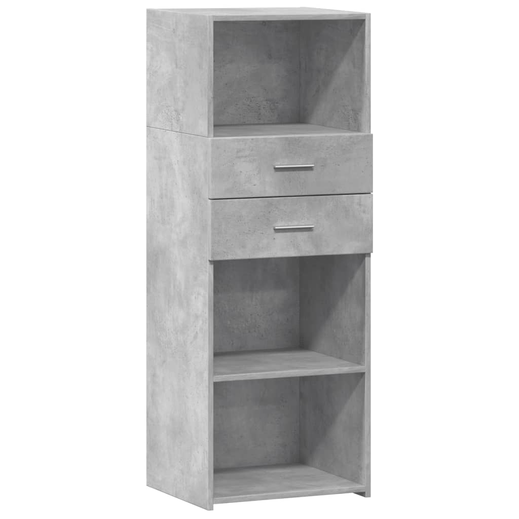 vidaXL Highboard Concrete Grey 45x42.5x124 cm Engineered Wood 2