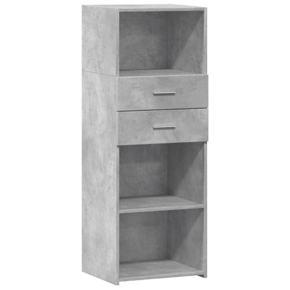 vidaXL Highboard Concrete Grey 45x42.5x124 cm Engineered Wood 2