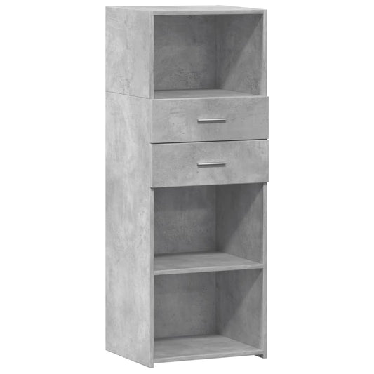 vidaXL Highboard Concrete Grey 45x42.5x124 cm Engineered Wood 2