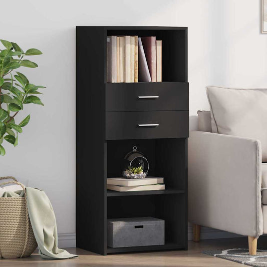 Highboard 50x42,5x124 cm Engineered Wood Black