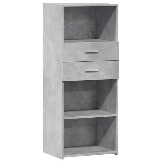 vidaXL Highboard Concrete Grey 50x42,5x124 cm Engineered Wood 2