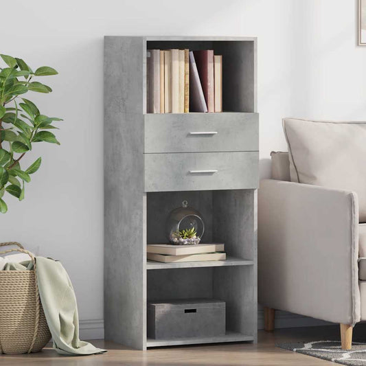 vidaXL Highboard Concrete Grey 50x42,5x124 cm Engineered Wood 1