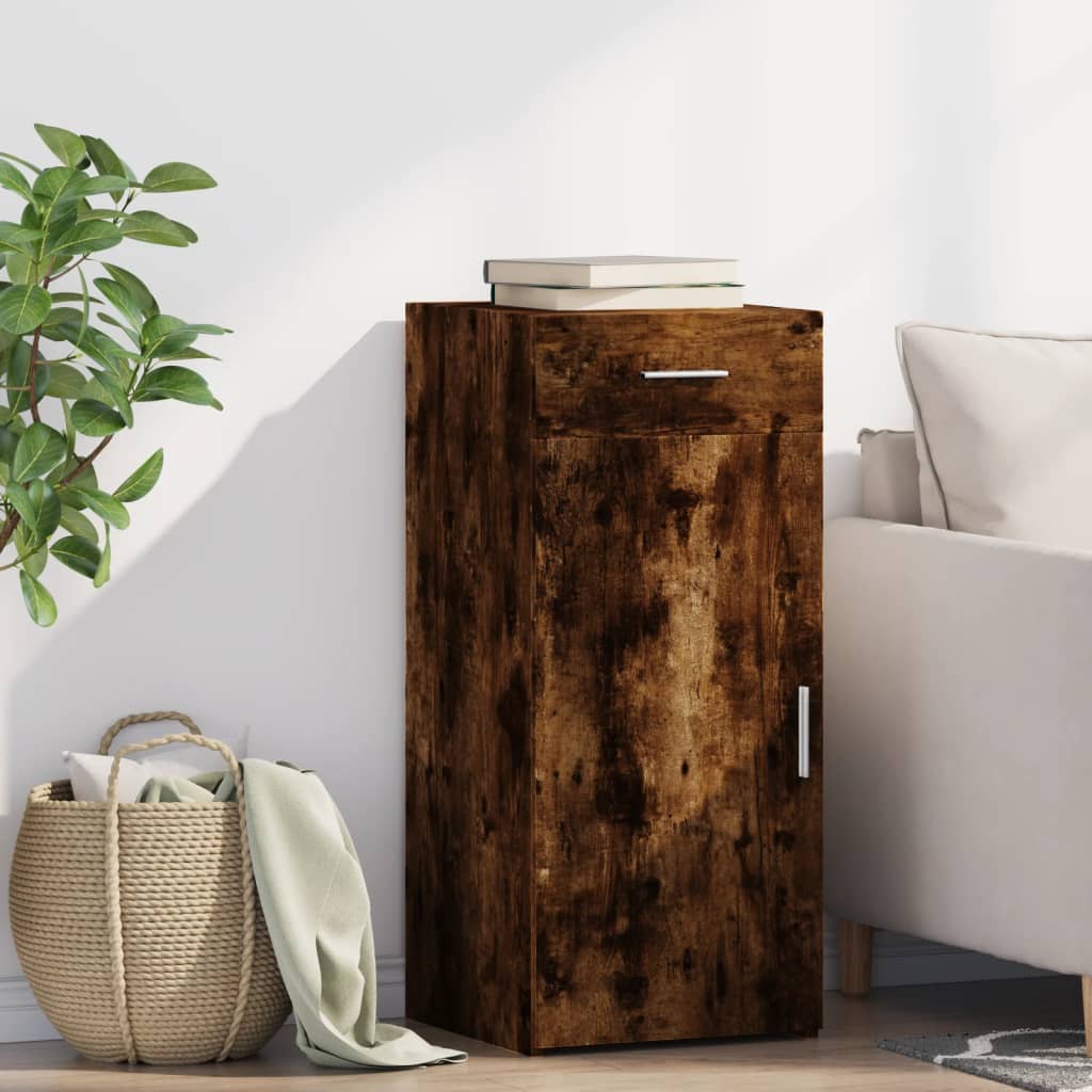vidaXL Sideboard Smoked Oak 40x42.5x93 cm Engineered Wood 1
