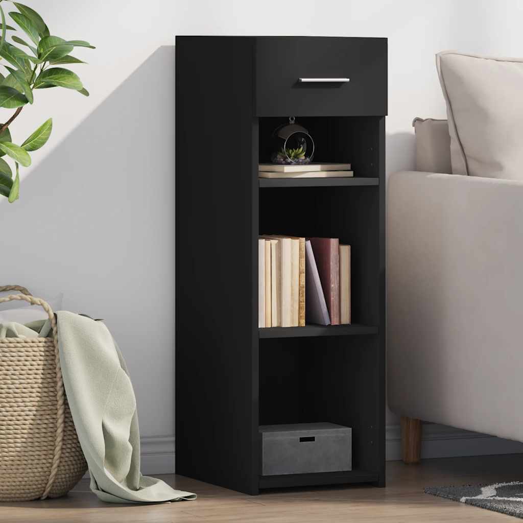 vidaXL Sideboard Black 30x42.5x93 cm Engineered Wood 1
